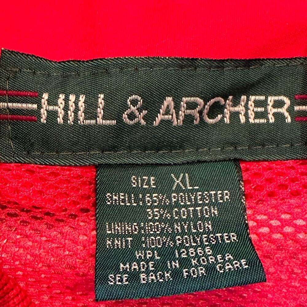 Vintage Hill & Archer Men’s Size XL Bright Red Full Zip Jacket/Coat - Picture 3 of 9